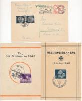 7 db második világháborús német katonai motívum képeslap: katonai repülők, NS (náci) propaganda / 7 ...