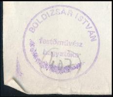 Boldizsár István (1897-1984): Gémeskút. Rézkarc, papír, lap széle enyhén gyűrött, hátoldalán hagyaté...