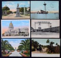 Kb. 90 db RÉGI külföldi városképes lap: Kuba / Cca. 90 pre-1945 Cuban town-view postcards