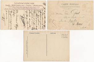 40 db RÉGI külföldi városképes lap: Madagaszkár / 40 pre-1945 Madagascarian town-view postcards