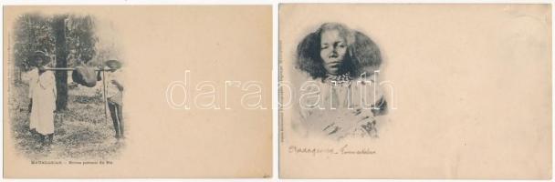 40 db RÉGI külföldi városképes lap: Madagaszkár / 40 pre-1945 Madagascarian town-view postcards