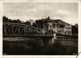 1929 Győr, Kiosk kávéház és étterem, híd (EM)