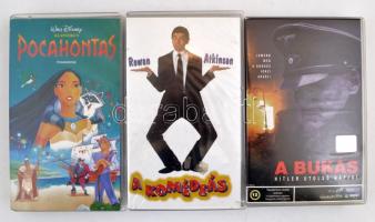 Vegyes VHS és DVD tétel, 24 db: 
Egyiptom hercege, Pocahontas, Hófehérke és a hét törpe, 4 db Rowan...