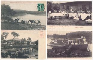 40 db RÉGI külföldi városképes lap: Francia-Kongó / 40 pre-1945 African town-view postcards: French ...