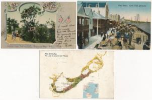 50 db RÉGI külföldi városképes lap: Bermuda / 50 pre-1950 overseas town-view postcards: Bermuda