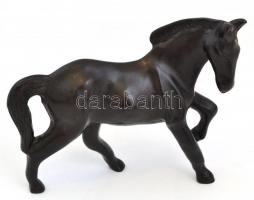 Vegyes bolha tétel, 3 db: Ló figura, műgyanta, 19x15 cm; Mini rézmozsár, m: 5,5 cm,; Inoxcrom töltőt...