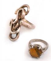 Villás alpakka karperec + 2 db gyűrű