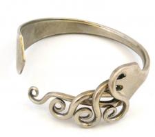 Villás alpakka karperec + 2 db gyűrű