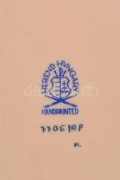 Herendi Apponyi mintás porcelán tálka, kézzel festett, jelzett, hibátlan, 9x13x1,5 cm