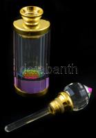 Színjátszó parfümös üveg, hibátlan, m: 8 cm