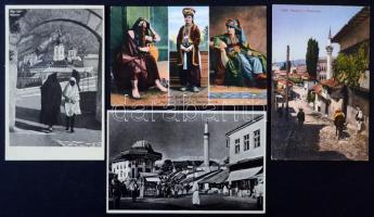 75 db RÉGI külföldi képeslap: Bosznia, bosnyák / 75 pre-1945 European town-view postcards: Bosnia