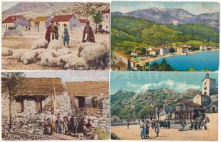 55 db RÉGI képeslap: Montenegro / 55 pre-1950 European town-view postcards: Montenegro