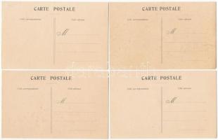 Boxeurs - 10 darabos művész képeslap sorozat tokkal: box. Ch. Chivot szignóval / Boxing - 10 art mot...