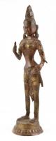 Zöld Tara istennő. Bronz. díszített, jelzés nélkül / Godess Green Tara. Bronze. 42 cm