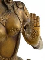 Síva istennő. Nagy méretű bronz szobor. díszített, jelzés nélkül / Godess Shiva. Bronze. 68 cm