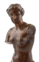 Méloszi Aphrodité / Mílói Vénusz. Bronz, márvány talapzaton. 22 cm