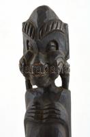 Afrikai, törzsi, faragott fa szobor. 49 cm