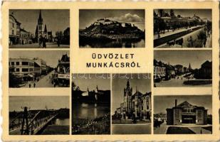 1940 Munkács, Mukacheve, Mukachevo, Mukacevo; mozaiklap / multi-view postcard (EK)
