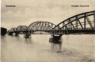 1914 Komárom, Komárno; Erzsébet Dunai híd. L. H. Pannonia 5207. / Danube bridge