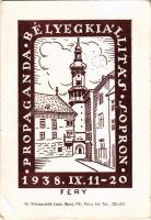 1938 Sopron, Propaganda Bélyegkiállítás Sopron 1938. IX. 11-20. s: Fery + 1938 Léva visszatért So. Stpl. (EB)