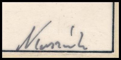 Kassák jelzéssel: Fej. Tus, papír, lap vékony kartonra ragasztva ragasztószalaggal, 23,5x17,5 cm