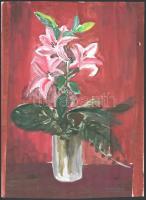 Vörös jelzéssel: Virág. Akvarell, papír, jobb felső sarkában minimális hiánnyal, 40,5x29,5 cm