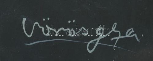 Vörös jelzéssel: Női arckép. Akvarell, papír, 42x29,5 cm