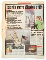 2001. szeptember 12. Blikk különkiadás, benne a szeptember 11-diki terrortámadás