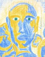 Lossonczy jelzéssel: Arc. Kréta, papír, törésnyomokkal 55x42 cm