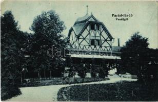 1924 Parádfürdő, Vendéglő, étterem, pincérek. Pauncz Illés kiadása (EK)