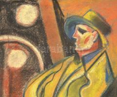 Scheiber jelzéssel: Csavargó. Pasztell, karton, 48x33,5 cm