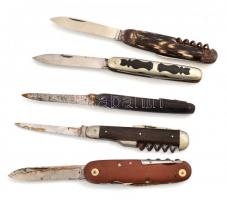 5 db régi bicska, kopottak, rozsdásak, foltosak