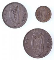 Írország 1955. 1Fl Cu-Ni + 1964. 3p Cu-Ni + 1/2C Cu-Ni T:2 ph. Ireland 1955. 1 Florin Cu-Ni + 1964. 3 Pence Cu-Ni + 1/2 Crown Cu-Ni C:XF edge error