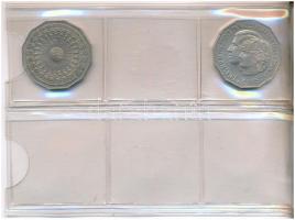 Vegyes 51db-os Brit, Ausztrál és Kanadai fémpénz tétel, kis alakú zöld berakóban T:vegyes
Mixed 51p...