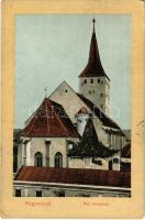 1910 Nagyenyed, Aiud; Református templom. Winkler János kiadása / Calvinist church (EK)