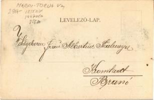 1901 Szászrégen, Reghin; Ansicht von der Plattform des Gymnasial-Gebäudes / látkép a gimnázium tetej...