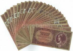 1945. 10.000P (24x) 22 MNB bélyeggel + 2 bélyeg nélkül T:III,III- ragasztás
