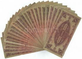 1945. 10.000P (24x) 22 "MNB" bélyeggel + 2 bélyeg nélkül T:III,III- ragasztás