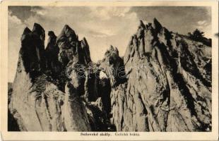 1931 Szulyó-völgy, Szulyó-hegység, Súlovské údolie, Súlovské vrchy (Vágvölgy, Povazie); Súlovské skaly, Goticka brána / Szulyói-sziklák / rocks