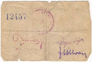 Magyaróvár / Mosonvármegye Direktóriuma 1919.05.07. 10K  papír szükségpénz, hátoldalán bélyegzés, al...