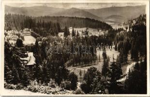 1943 Borszék, Borsec; látkép, nyaralók / general view, villas