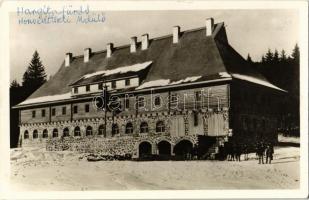 1943 Hargitafürdő, Hargita-fürdő, Harghita-Bai; Honvédtiszti üdülő télen / holiday resort in winter