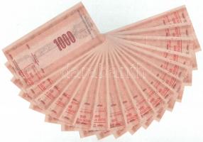 Lengyelország 1989. 1000Zl (18x) sorszámkövető "Lengyel Nemzeti Bank" utazási csekk T:I-,I...