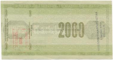 Lengyelország 1989. 2000Zl "Lengyel Nemzeti Bank" utazási csekk T:III szép papír 
Poland ...