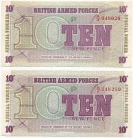 Nagy-Britannia / Katonai kiadás 1972. 10P (2x) T:I,I- sarokhajlás 
Great Britain / British Armed Fo...