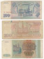 Oroszország 1993. 100R + 200R + 500R + 1000R + 10.000R T:III,III- 
Russia 1993. 100 Rubles + 200 Ru...