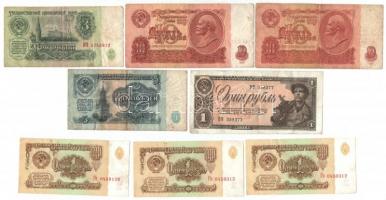 Szovjetunió 1938. 1R + 1961. 1R (3x) + 3R + 5R + 10R (2x) T:III,III-  Soviet Union 1938. 1 Ruble + 1961. 1 Ruble (3x) + 3 Rubles + 5 Rubles + 10 Rubles (2x) C:F,VG