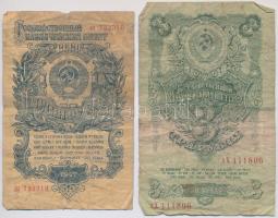 Szovjetunió 1947. 1R + 3R T:III-  Soviet Union 1947. 1 Ruble + 3 Rubles C:VG Krause#216,218