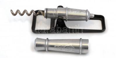 Retró díszes dugóhúzó-sörnyitó, h: 12 cm