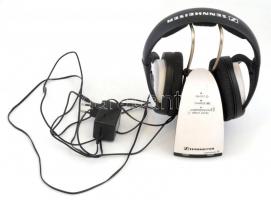 Sennheiser HDR 145 vezeték nélküli fülhallgató, elem nélkül, kopottas párnázással, működik